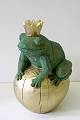 Froschkönig II, Rubinie lasiert, H 40cm, 2008 - Holzskulpturen - Innenbereich - www.eva-nemetz.de